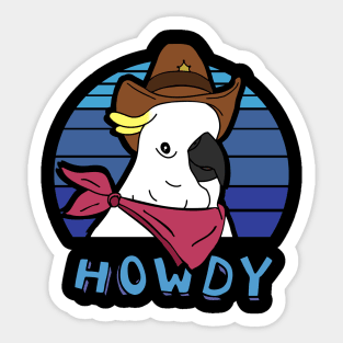 Aesthetic Howdy Sulphur Cockatoo Sticker